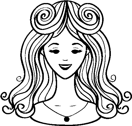 Bangs Coloring Page - Chicas Con Flequillo Dinujo (600x470), Png Download