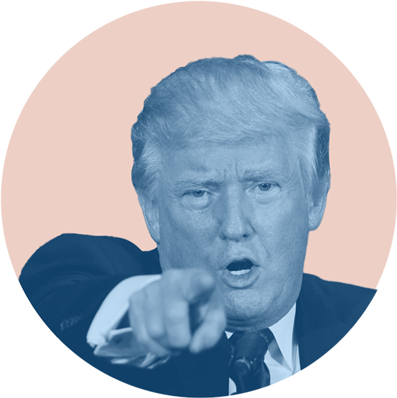 Donald Circle - Trump Trump Round Ornament (600x599), Png Download