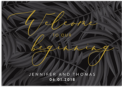 Palm Beach - Welcome Board - Calligraphy (504x726), Png Download