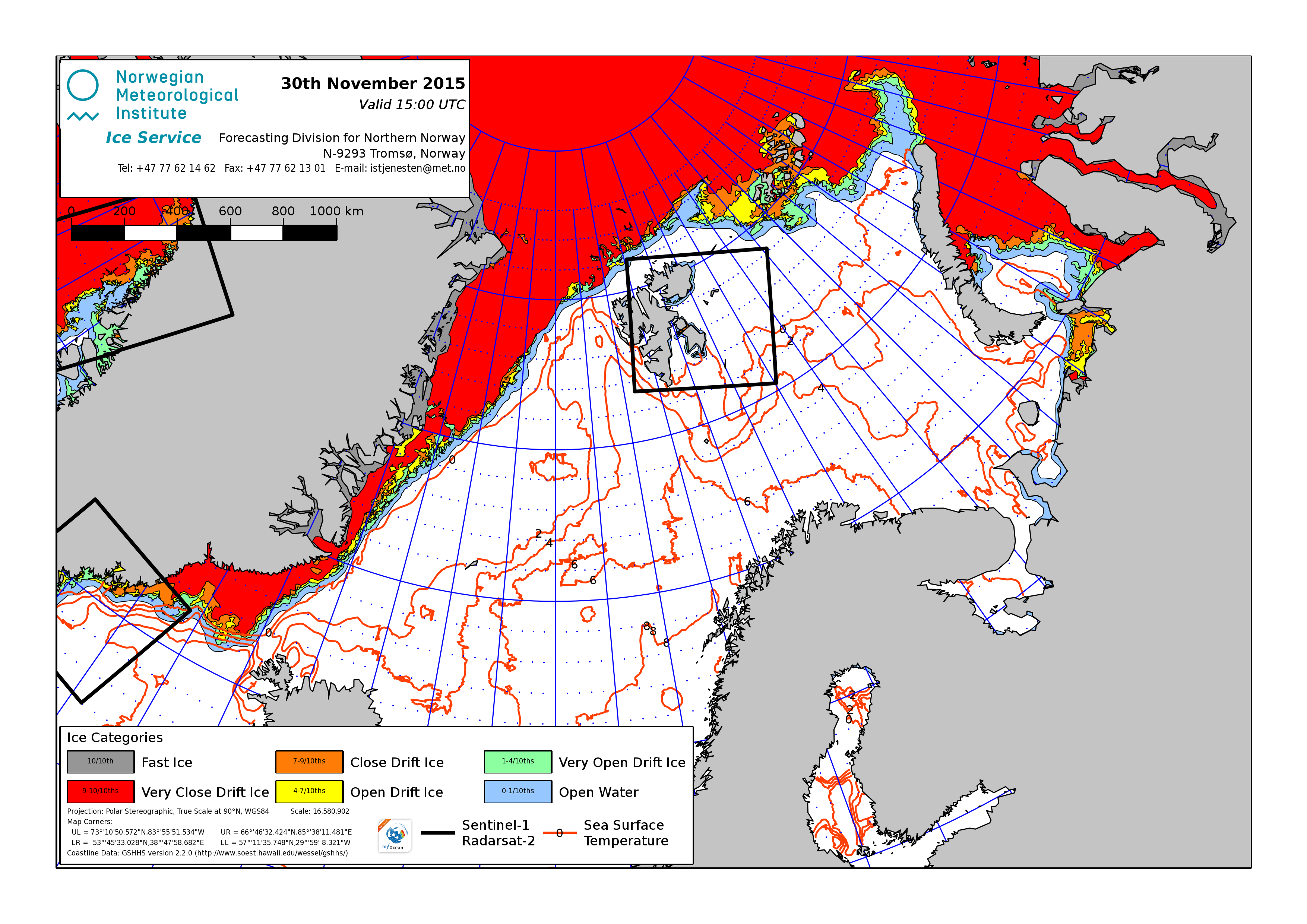 Barents Sea Ice Extent 2015 Nov 30 Nis - Sea Ice Barents Sea (3508x2480), Png Download