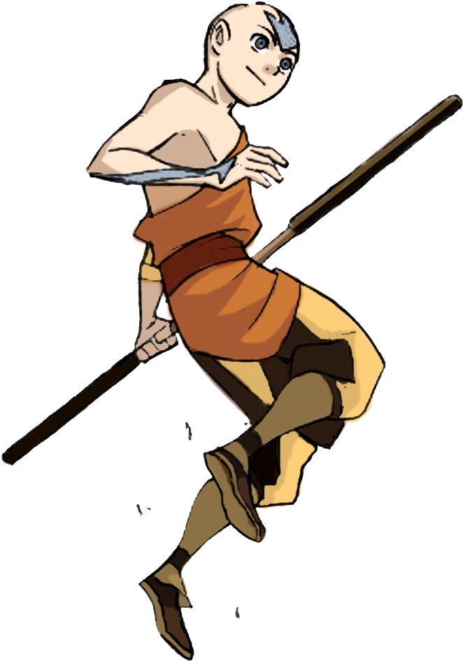 Aang Transparent Png - Avatar The Last Airbender Transparent (733x1090), Png Download