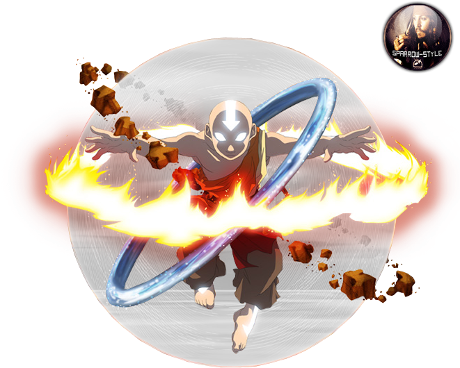 Avatar State Png - Avatar Aang Bending (660x600), Png Download