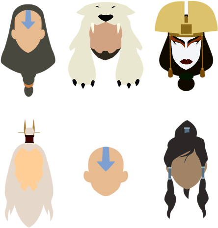 Feels, Avatar The Last Airbender, And My Babies Image - Korra Aang Roku Kyoshi Kuruk Yangchen (500x667), Png Download