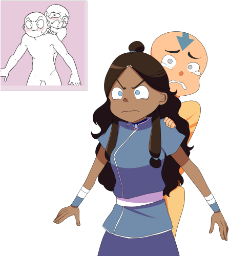 And Aang Otp Tumblr Not Taking Requests - Aang X Katara Star And Marco (500x500), Png Download