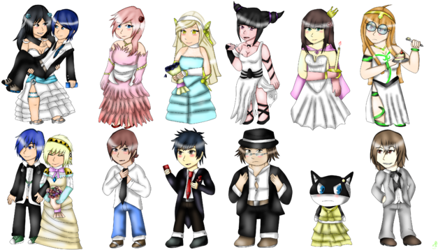 Husbando Waifu - Wedding (640x357), Png Download