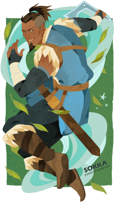 Sokka A Tla Lok Pinterest Avatar Korra And Aang Png - Adult Sokka Art (500x727), Png Download