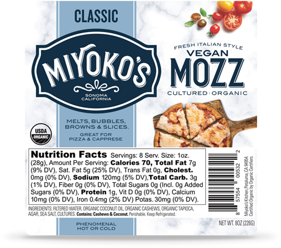 Fresh Vegan Mozzarella - Miyoko's Vegan Mozzarella Cheese (720x618), Png Download