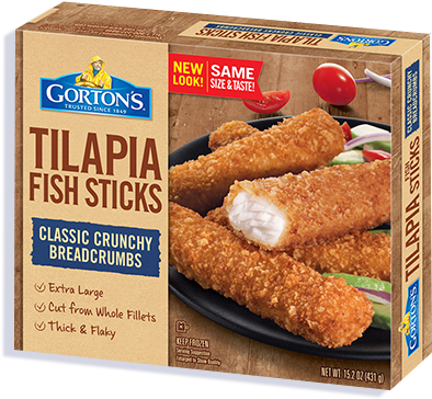 Premium Tilapia Fish Sticks - Fish Sticks Gorton's (420x366), Png Download