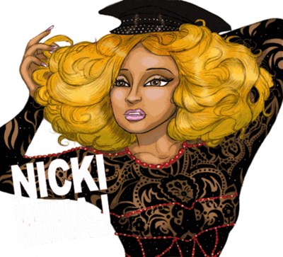Nicki Minaj Cartoon Psd89645 - Nikie Menaj Cartoon (400x363), Png Download