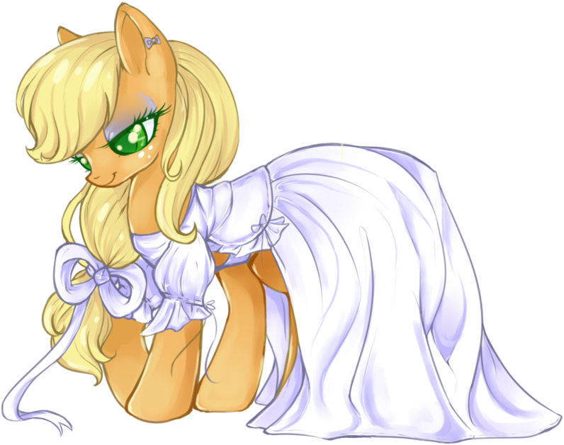 Buttermutt, Clothes, Dress, Eyeshadow, Safe, Simple - Applejack (900x732), Png Download