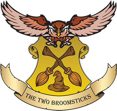 Two Broomstick Emporium - Emblem (400x360), Png Download