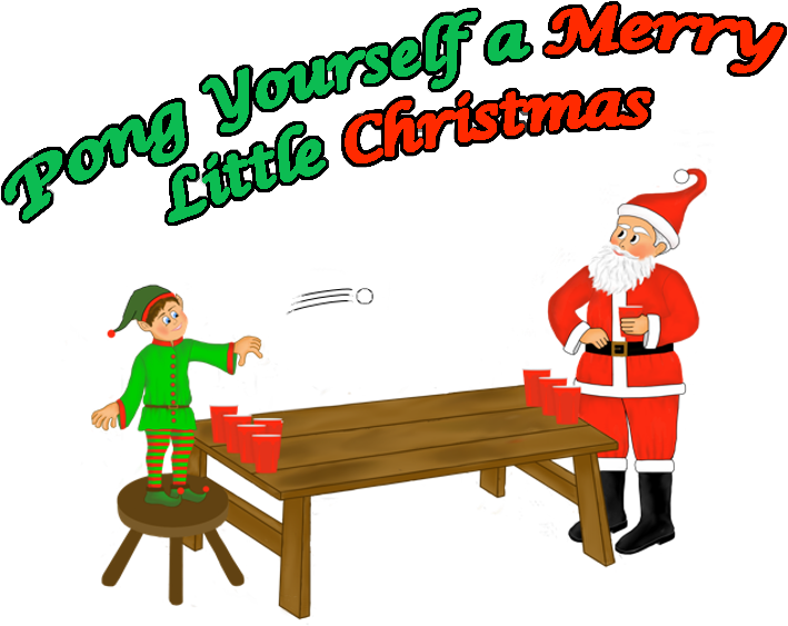 Pong Yourself A Merry Little Christmas - Christmas Ping Pong Clipart (824x588), Png Download