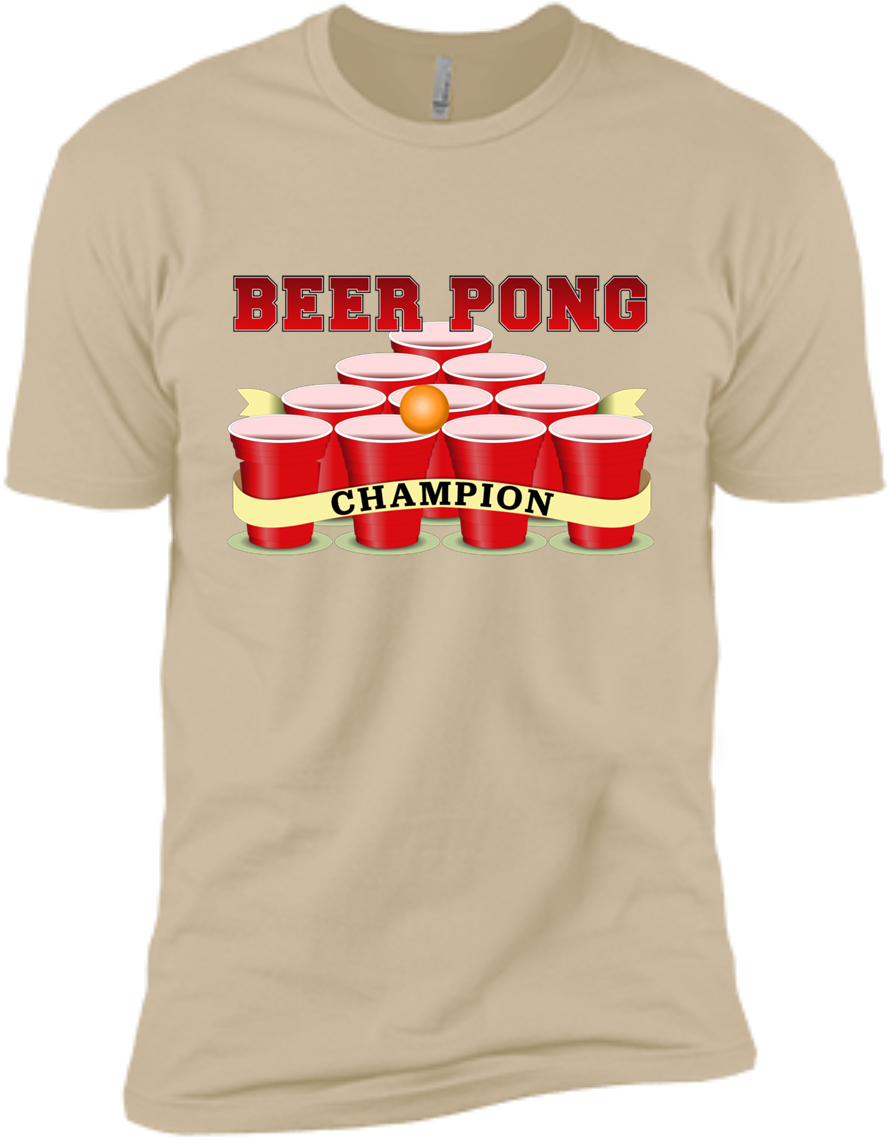 Beer Pong Champion Premium Short Sleeve T-shirt - T-shirt (1155x1155), Png Download