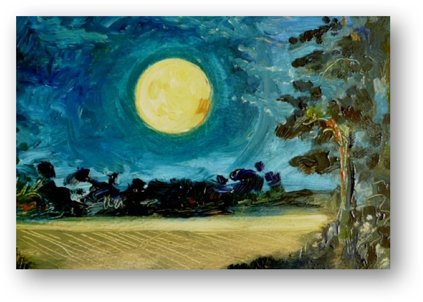 Prayer & Preaching 8th October - Harvest Moon Painting (839x600), Png Download