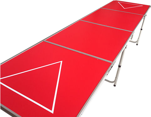 Red Professional 8 Ft Beer Pong Table - Beer Pong (500x375), Png Download