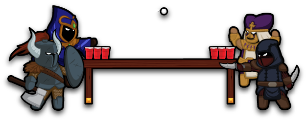 Beer Pong Role Playing Characters - Beer Pong (627x248), Png Download