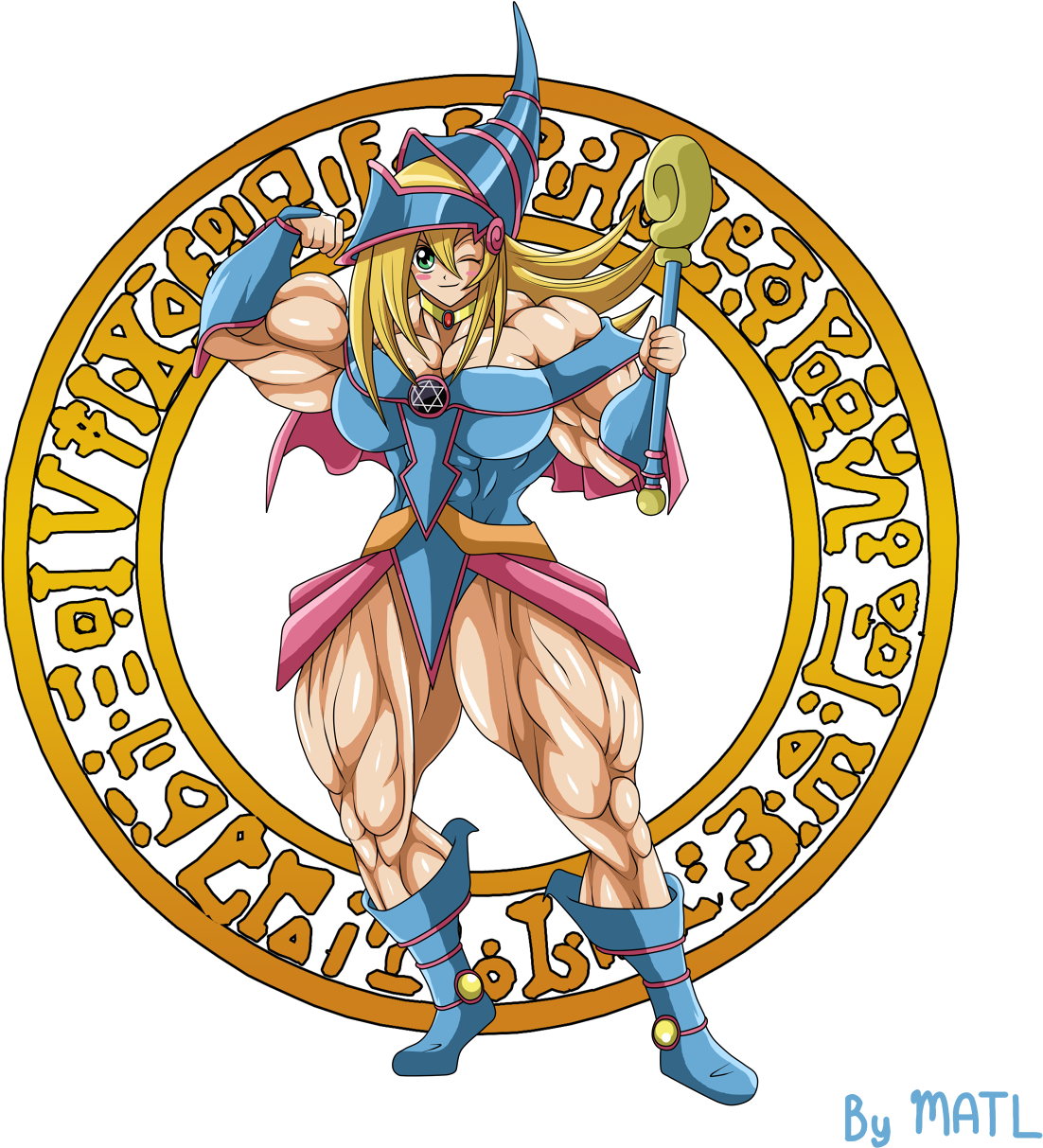 Dark Magician Girl - Dark Magician Girl Muscle (1280x1280), Png Download