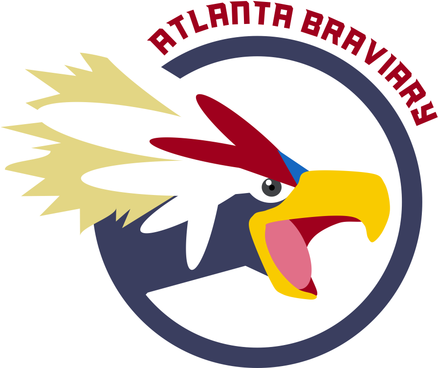 Atlanta Braviary Atlanta Hawks X Braviary - Atlanta Braviaries (931x794), Png Download