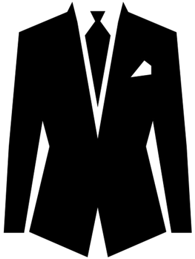 Black Suit Png Image - Suit And Dress Silhouette (1024x538), Png Download