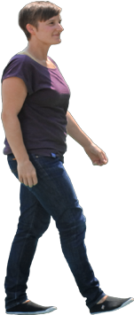 Photoshop - Persona Caminando De Perfil Png (375x375), Png Download