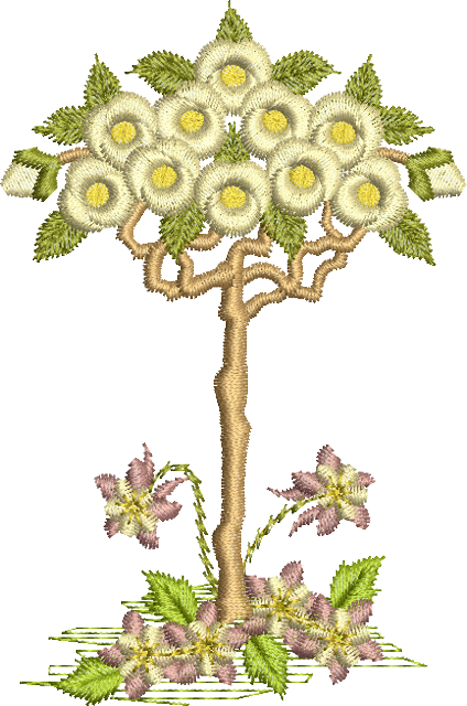 25 - Rose Bush - Floral Design (424x640), Png Download