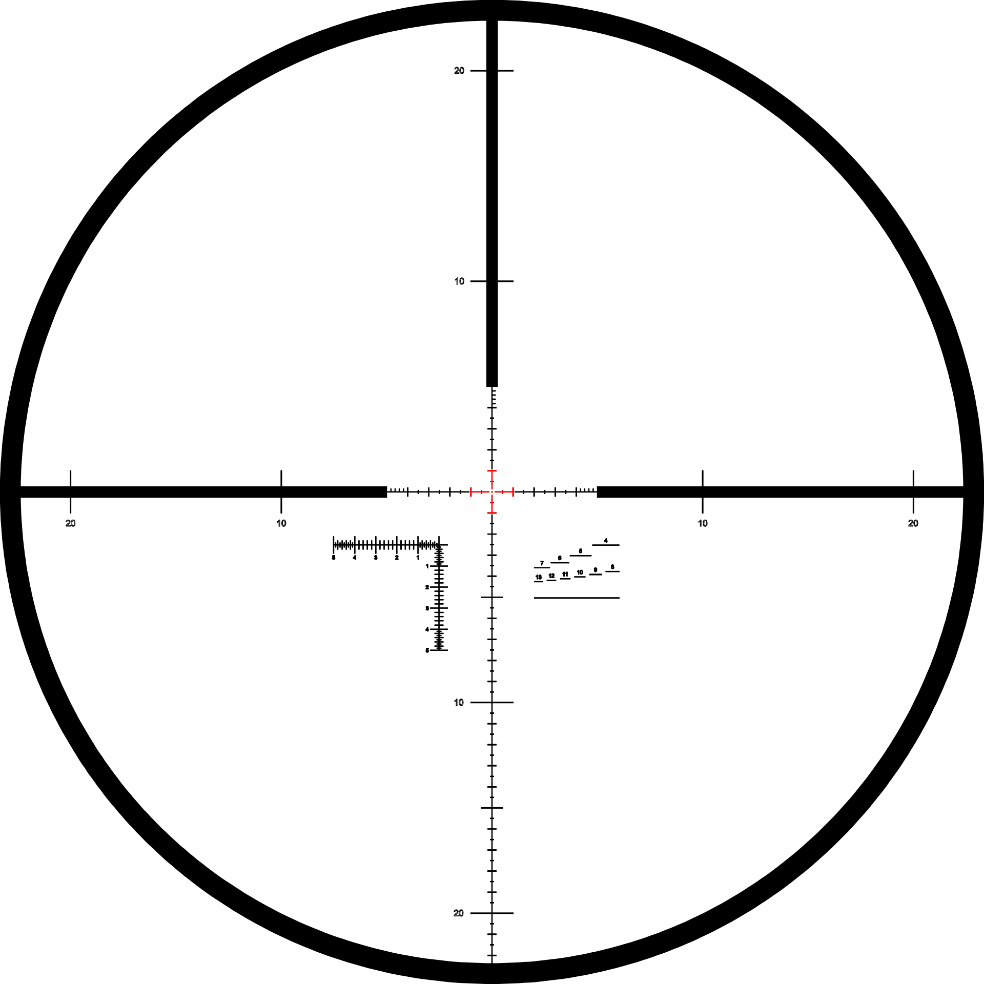 Msr Ki K624i K312i - Cabelas Magnitude Ext Reticle (1920x1920), Png Download