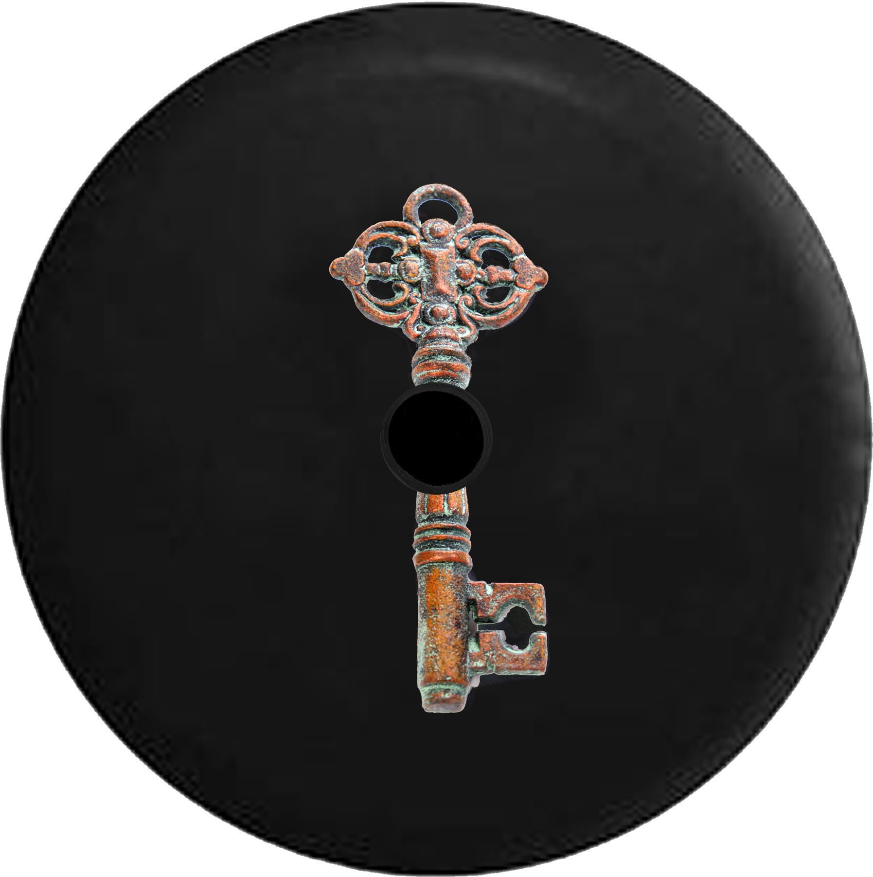 Jeep Wrangler Jl Backup Camera Antique Skeleton Key - Tirecoverpro Full Color Snowy Winter Big Buck Deer (1795x1803), Png Download