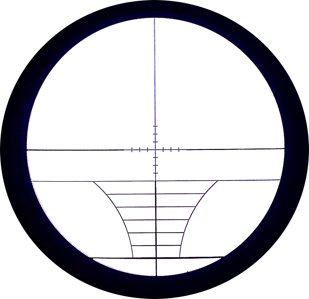 Rifle Scope 3-9x40mm With Illuminated Reticle - Reticle (1000x967), Png Download