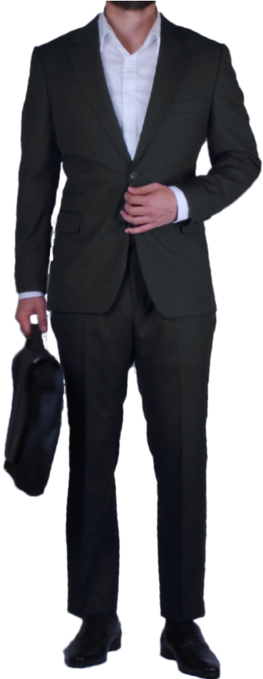 Black Cashmere Wool Suit Suit Image - Suit (550x950), Png Download