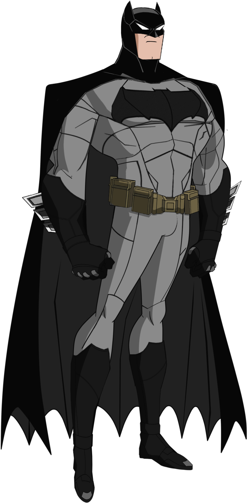 Justice League - Justice League Batman Cartoon (900x1789), Png Download