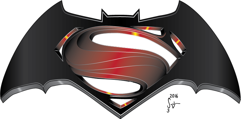 Batman V Superman Logo Revisited - Batman Vs Superman Logo 2016 (800x395), Png Download