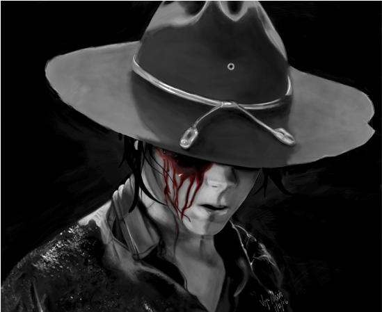 Carl - Walking Dead Carl Grimes Posters (700x448), Png Download