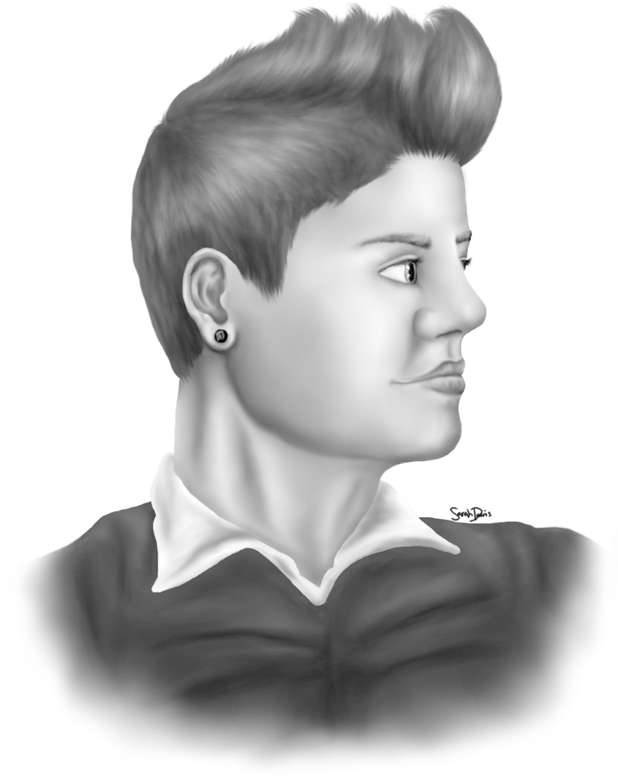 Justin Beiber Hair Png - Painting (900x1200), Png Download