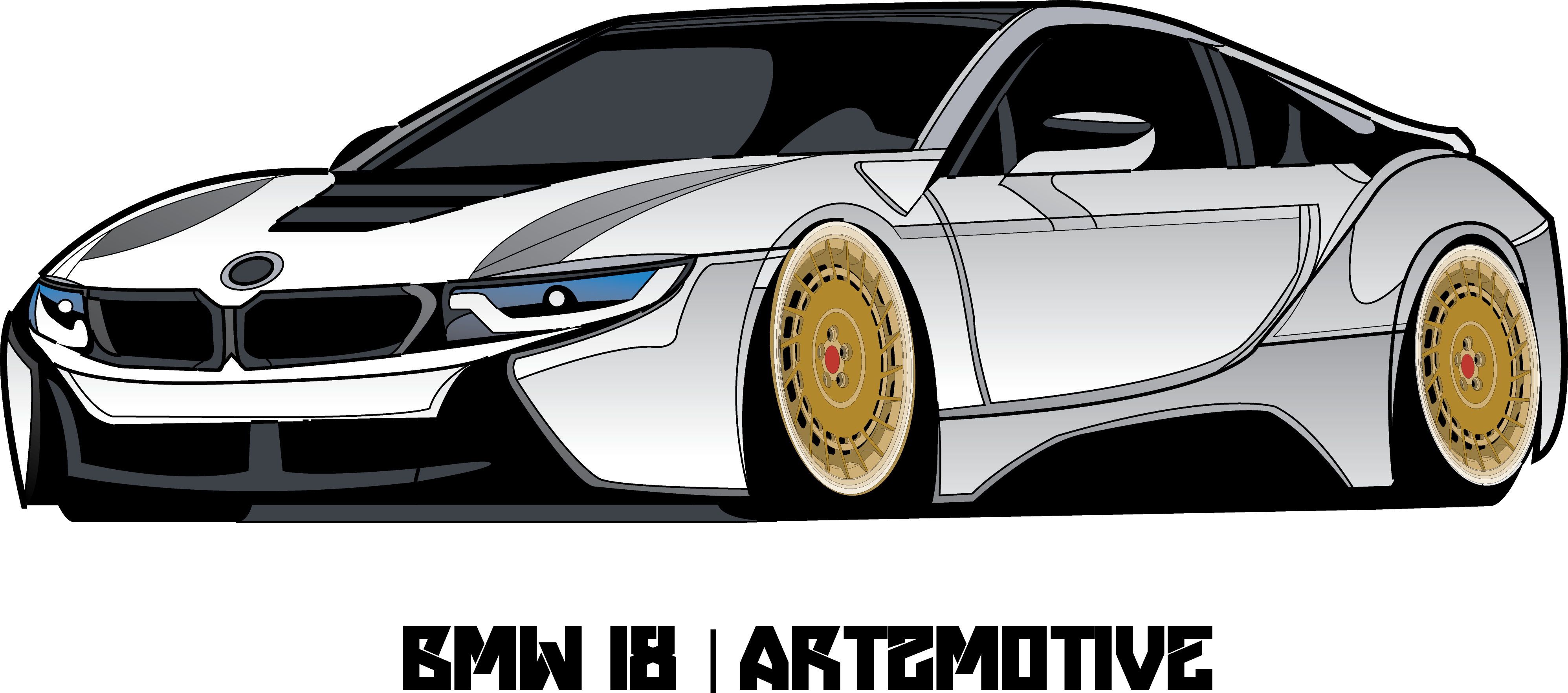 @lordmcdonald Bmw I8 - Bmw I8 (3991x1766), Png Download