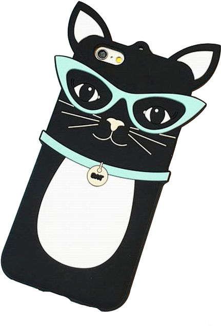 Miss Cat Eyes Phone Case For Apple Iphone - スマートホンケース・カバ‐ Cute 3d Cartoon Lovely Animal Design (800x800), Png Download