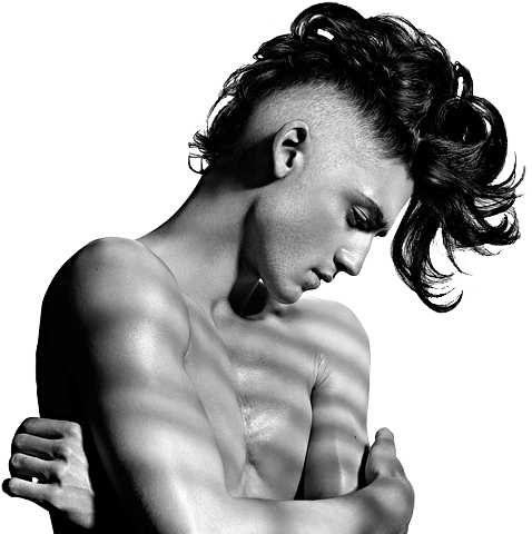 Wavy Mohawk Hairstyle (480x486), Png Download