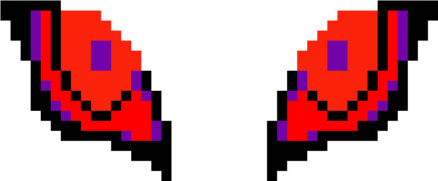 Demonic Cat Eyes - Ruby Pixel (1520x690), Png Download