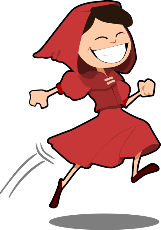 Drawing Hops Beer Jumping - Little Red Riding Hood Cartoon (525x750), Png Download