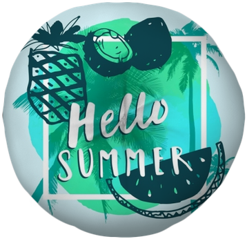 Handwritten Reeting Card With Tropical Fruits, Palm - Tropical Fruit (400x400), Png Download