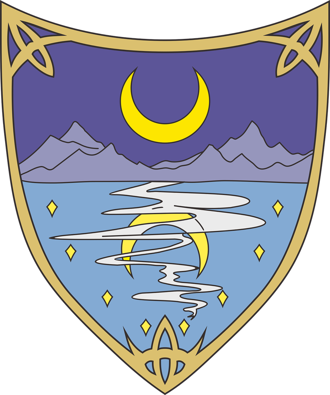 Waterdeep,coat Of Arms,symbol,forgotten Realms,forgotten - Waterdeep Coat Of Arms (1068x1280), Png Download
