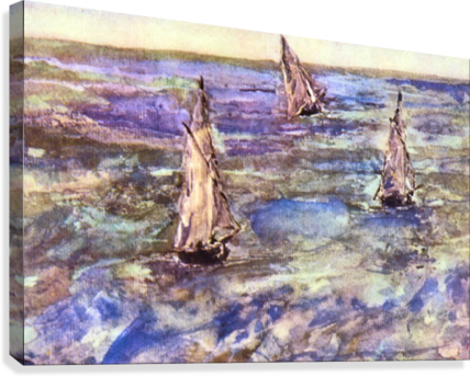 Seascape, 1873 By Manet Canvas Print - Seascape Edouard Manet (428x344), Png Download