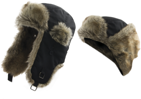 Winter Hat With Fur Trim - Fur (500x448), Png Download