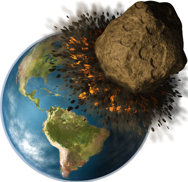 Planet Reporter Space Detectives Astronomy Workshops - Asteroid Hitting Earth Clipart (635x615), Png Download