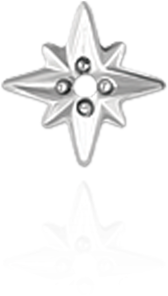 14k Shining Star Trim ( - Body Jewelry (1500x1500), Png Download