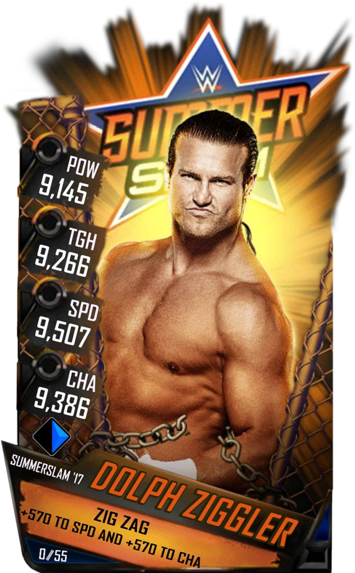 Dolphziggler S3 15 Summerslam17 - Wwe Supercard Summerslam 17 Cards (733x1158), Png Download