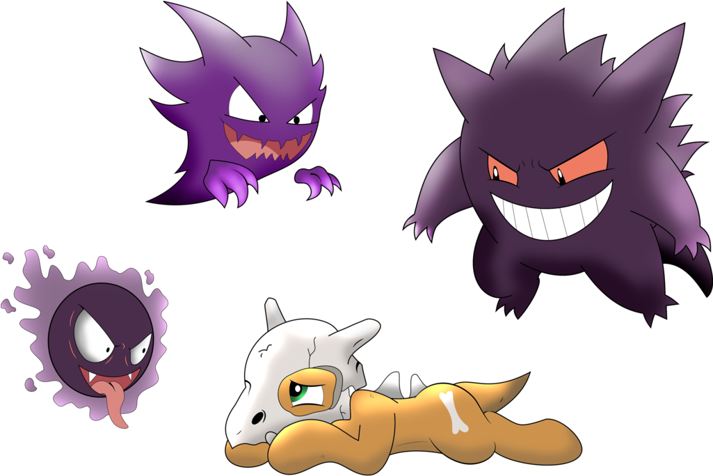 #464412 - Artist - Dubstepbrony4life, Artist - Qcryzzy, - Haunter Gengar And Gastly (1024x745), Png Download