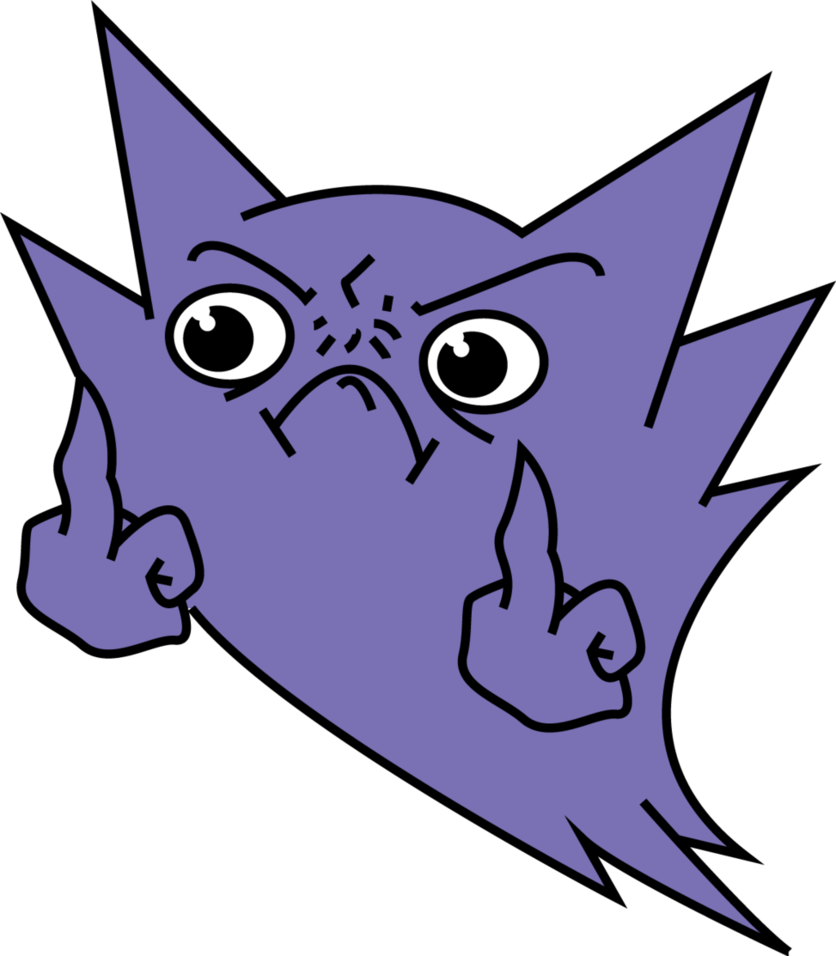 Gengar Vector Pokemon Ghost - Haunter Animated (836x956), Png Download