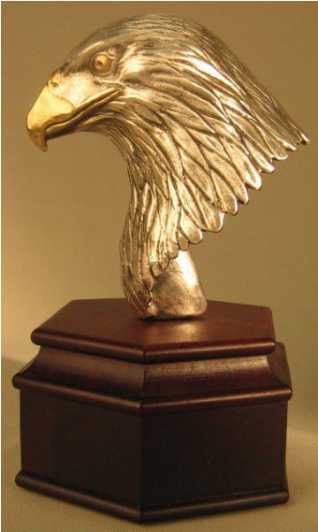 Eagle Head On Rosewood Base - Glendora (510x600), Png Download