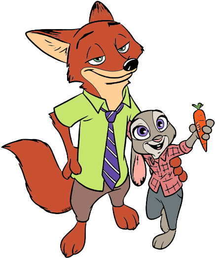 Judy, Nick - Zootopia Clipart (450x531), Png Download