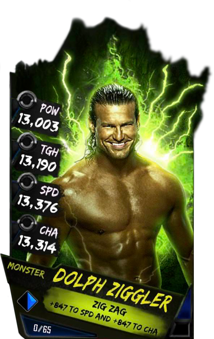 Dolphziggler S4 17 Monster - Wwe Supercard Monster Cards (733x1158), Png Download